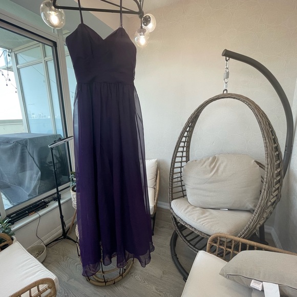 New Purple Dress Gown with straps perfect for weddings or parties! - Picture 2 of 7